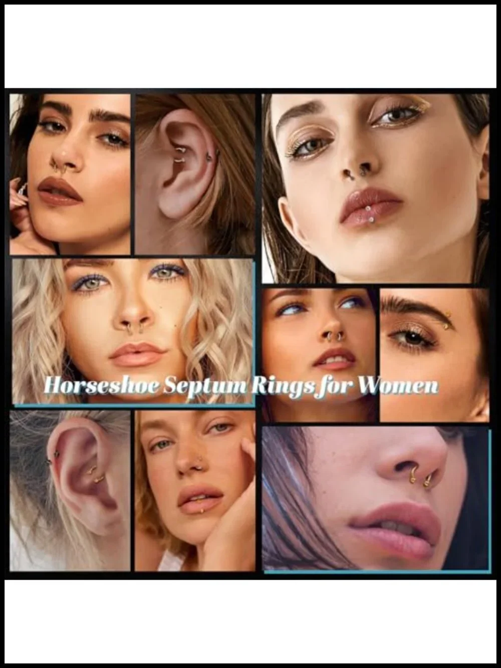 16G 18G G23 Pure Titanium Horseshoe Septum Ring Nose Hoop Internally Threaded